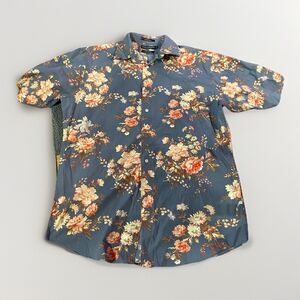 Daniel Cremieux Floral Men's L Short Sleeve Button-Up Shirt Tailored Fit